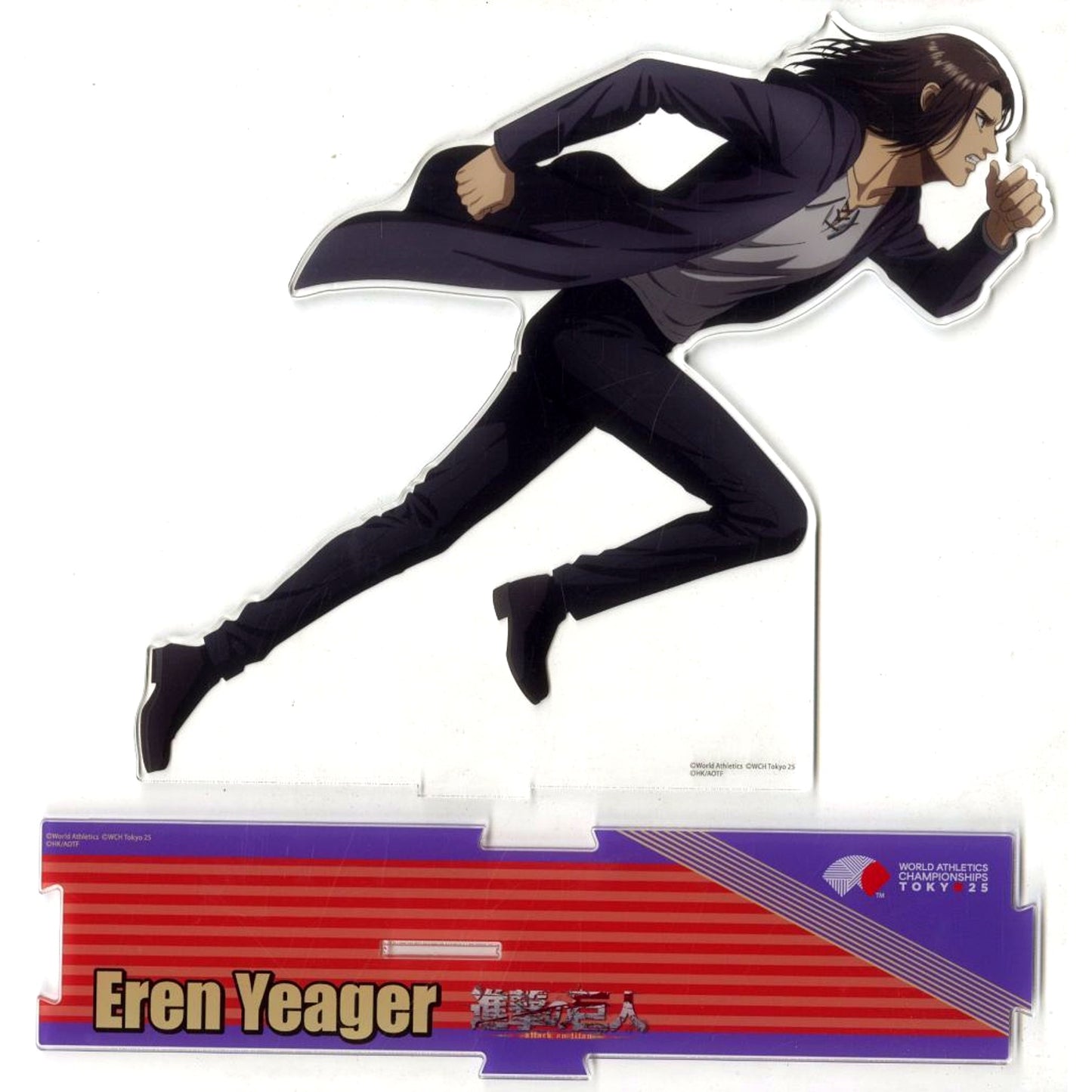 Eren Yeager Tokyo 2025 World Athletics Championships x Attack on Titan BIG Acrylic Stand [USED]