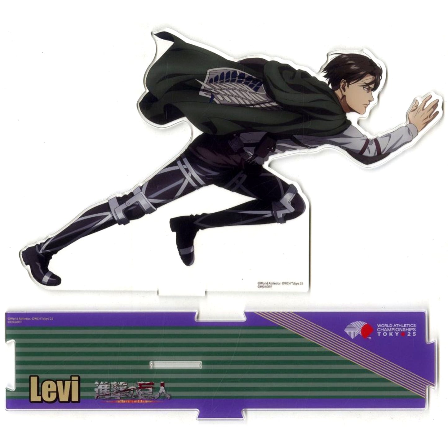 Levi Ackerman Tokyo 2025 World Athletics Championships x Attack on Titan BIG Acrylic Stand [USED]