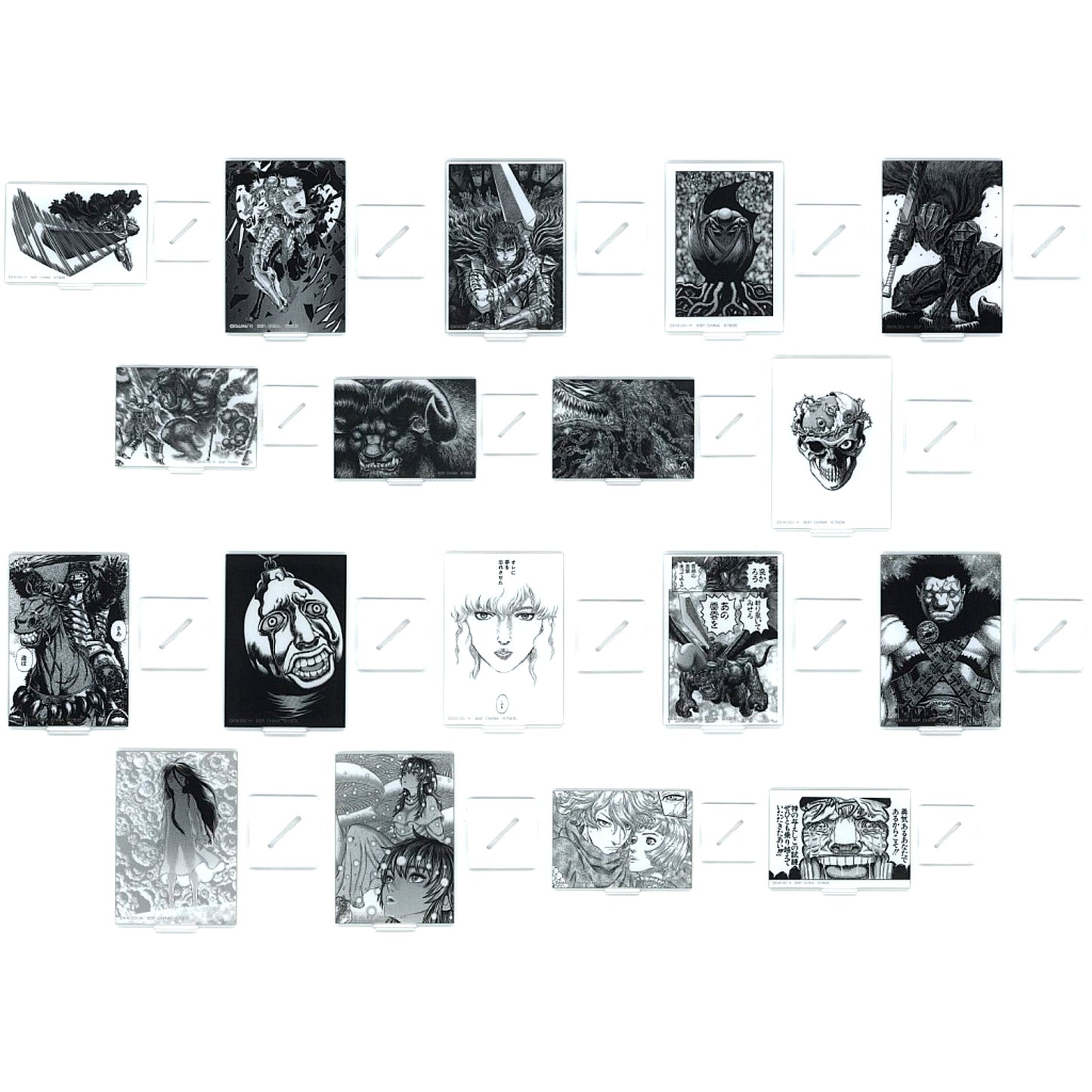 Set of 18 F Prize Acrylic Stand Ichiban Kuji Berserk Oath of Counterattack [USED]