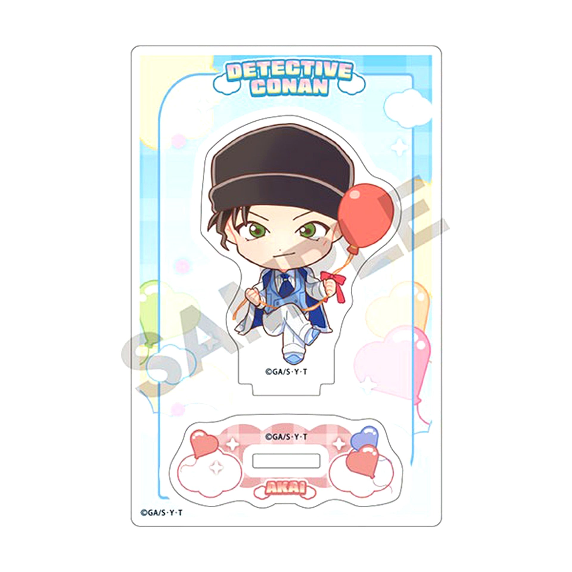 Shuichi Akai Detective Conan Balloon Mini Character Acrylic Stand [USED]