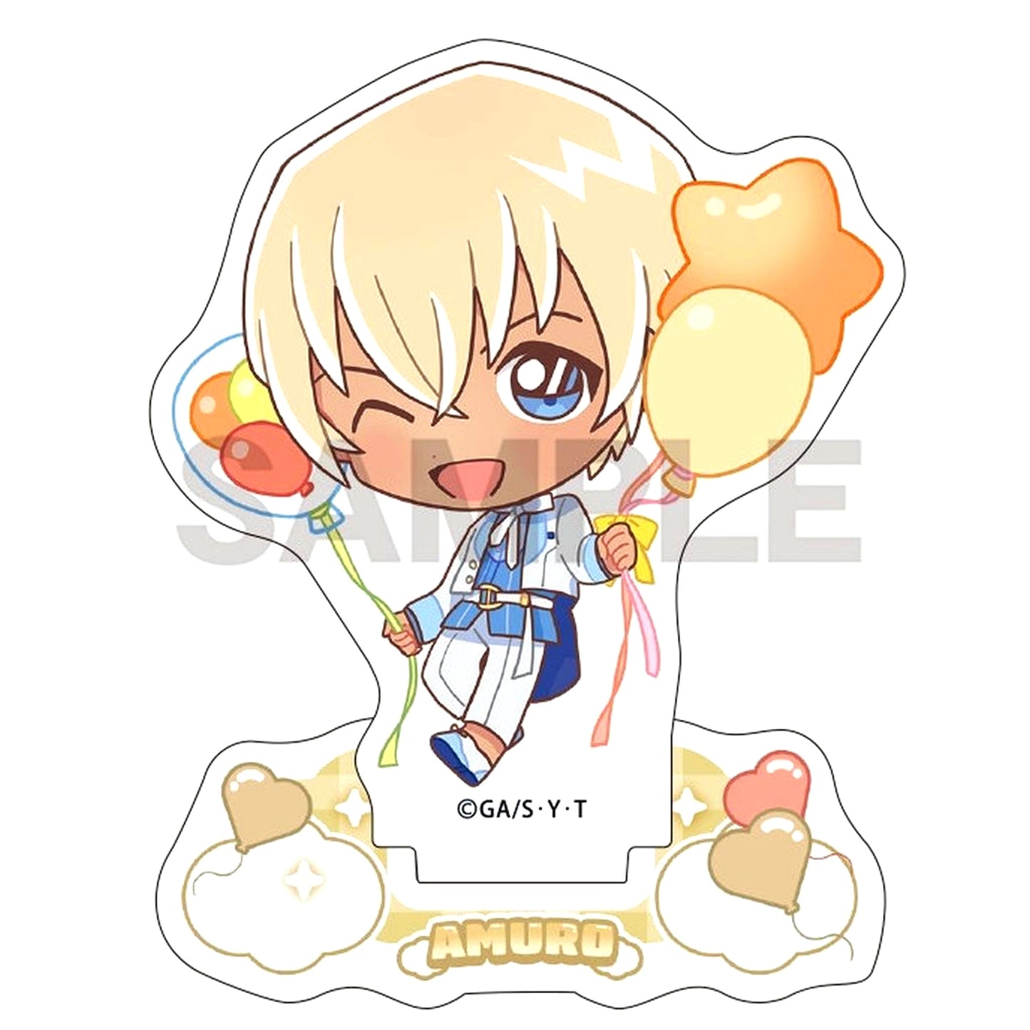 Toru Amuro Balloon Mini Character Acrylic Stand Detective Conan [USED]