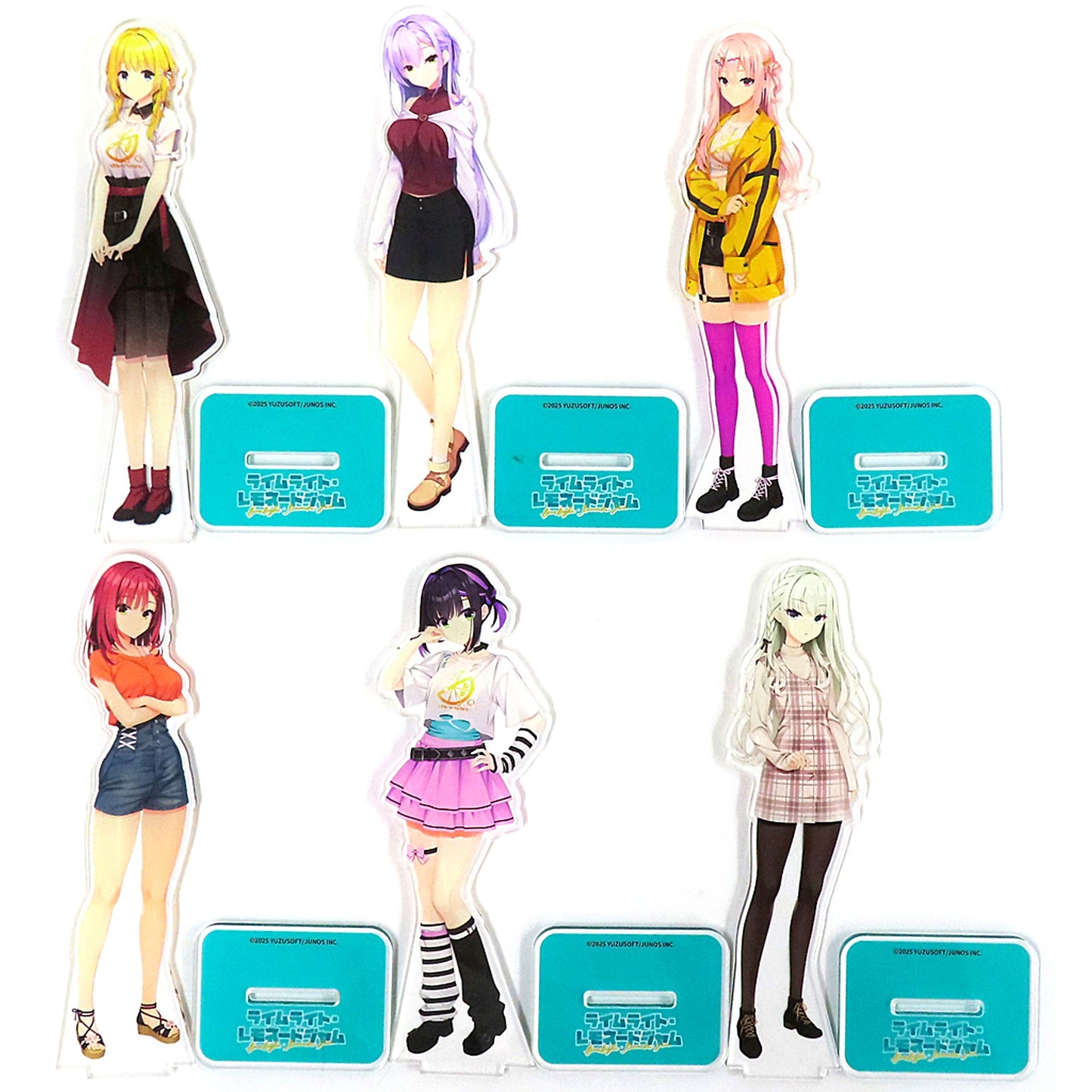 All Characters Single Item PC Software Limelight Lemonade Jam Getchuya Paid Bonus Set B Bundle Bonus 6 Types Heroine Acrylic Stand Set [USED]