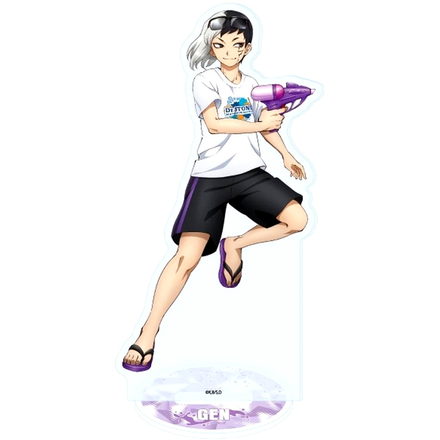 Gen Asagiri Dr. STONE No.65 Water Gun ver. Newly Drawn Illustration Acrylic Stand [USED]