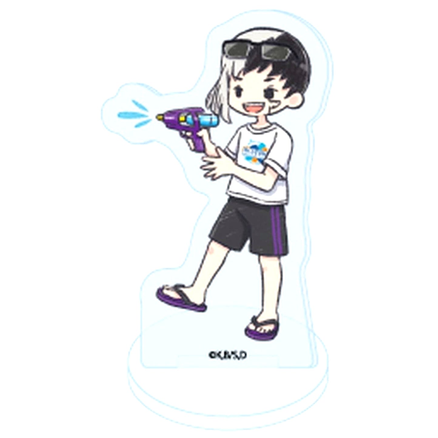 Gen Asagiri Dr. STONE Acrylic Petit Stand 17 Water Gun ver. GraffArt Illust [USED]