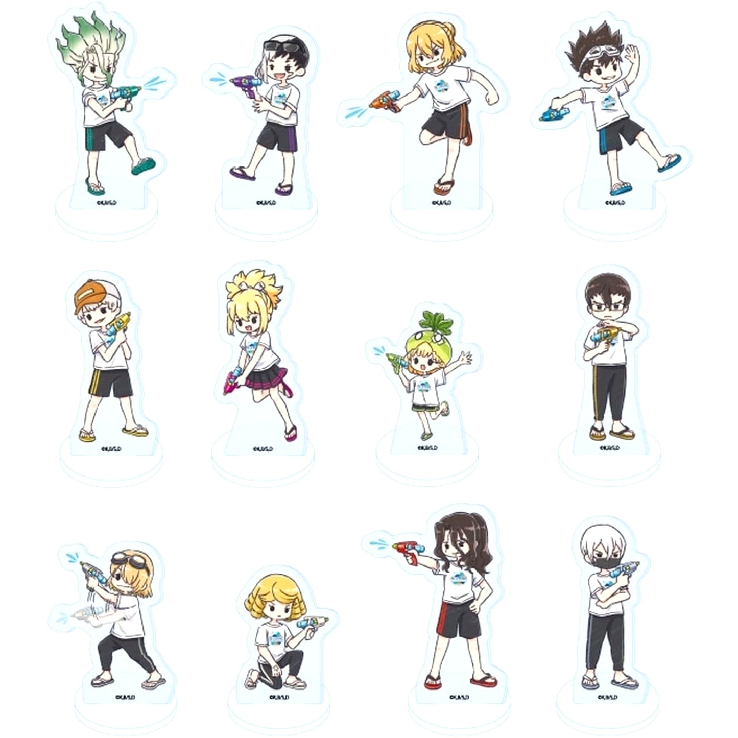 Group Dr. STONE Acrylic Mini Stand 17 Water Gun ver. GraffArt Illust 12 Types Set [USED]