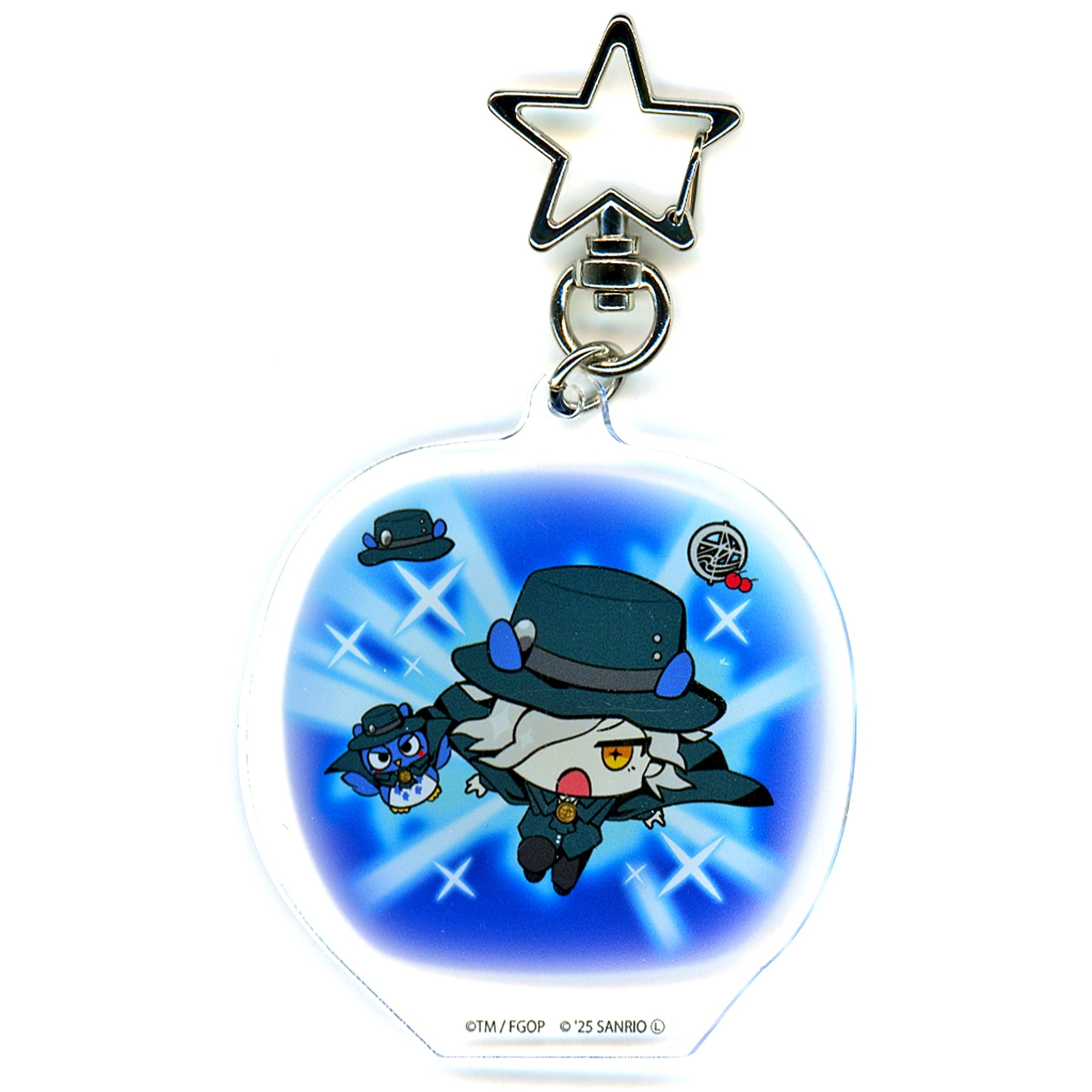 Avenger Edmond Dantes x Patapatapeppy Fate/Grand Order x Sanrio Characters Star Shaped Carabiner Acrylic Keychain 03 Collabo Illustration [USED]