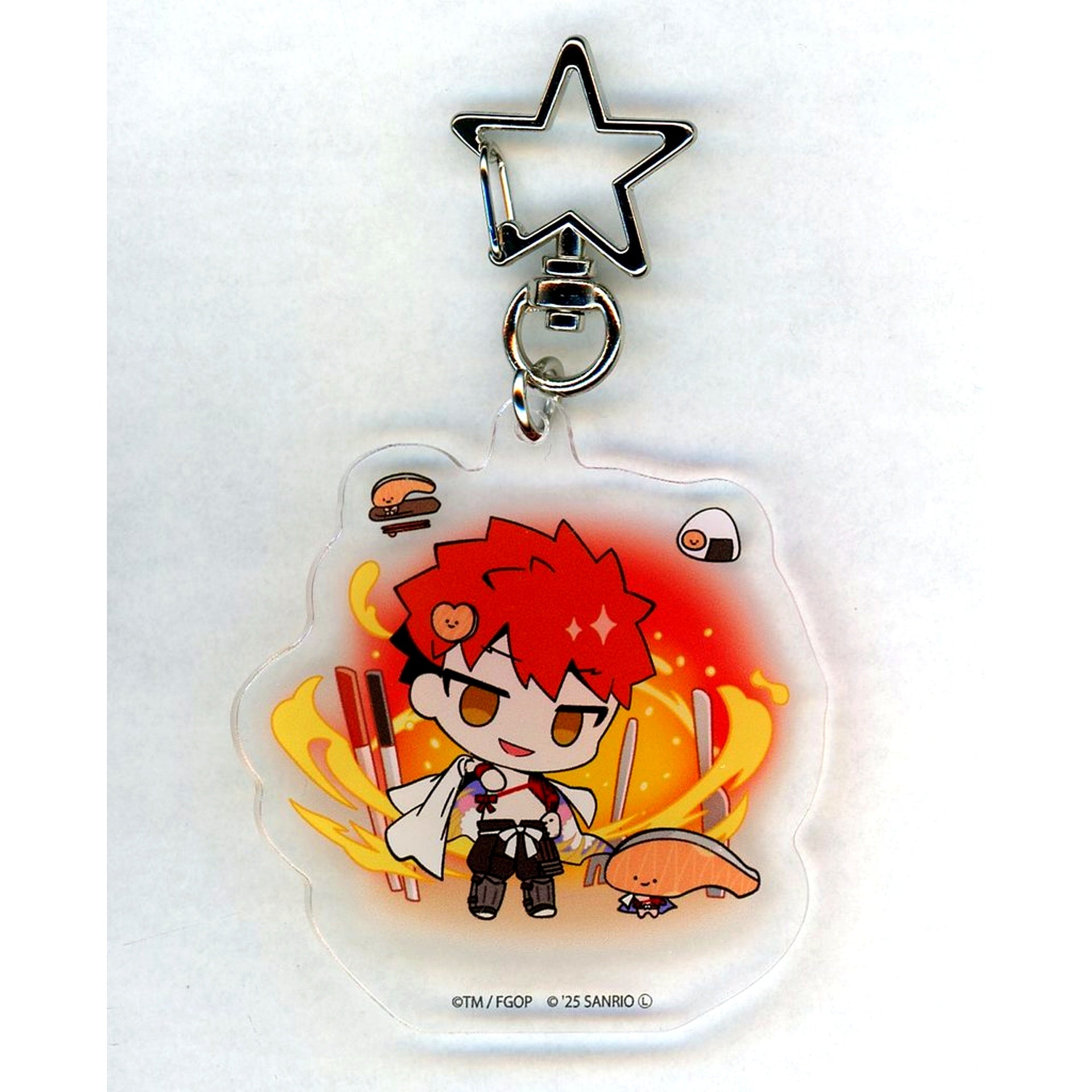 Saber Senji Muramasa x Kirimichan. Fate/Grand Order x Sanrio Characters Star Shaped Carabiner Acrylic Keychain 03 Collabo Illustration [USED]