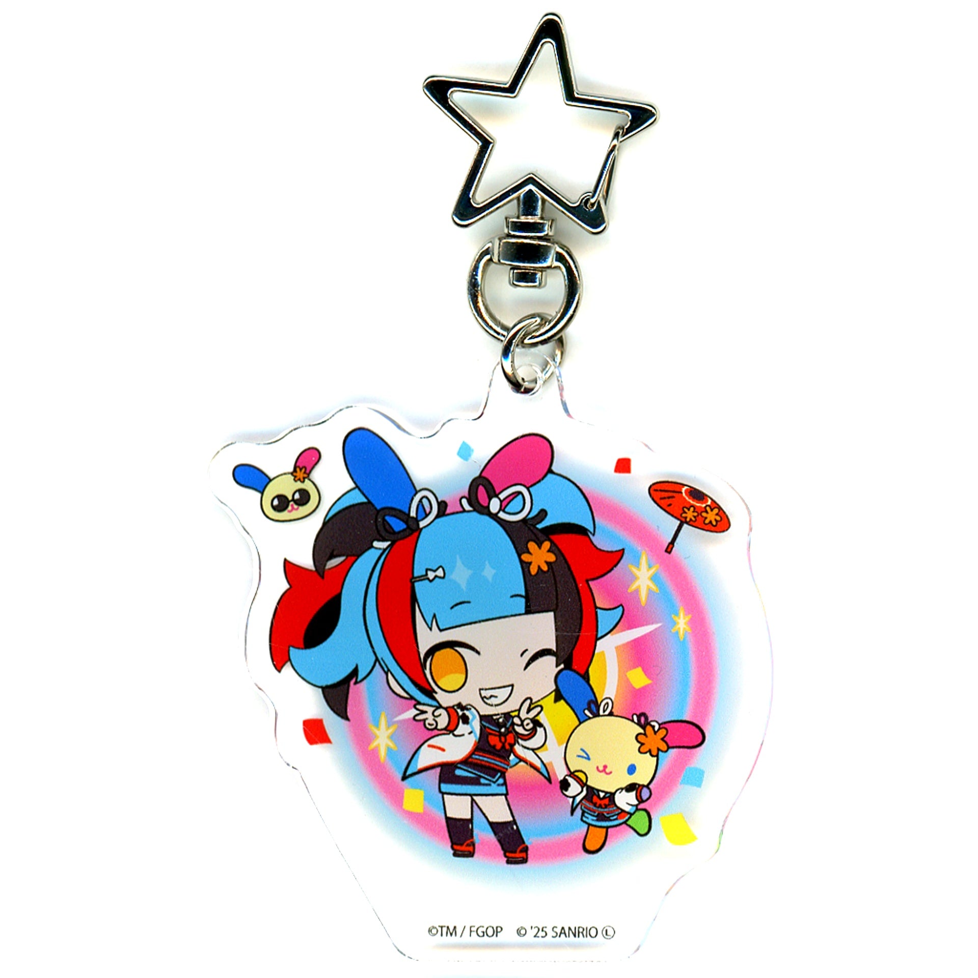 Archer Sei Shonagon x Usahana Fate/Grand Order x Sanrio Characters Star Shaped Carabiner Acrylic Keychain 04 Collabo Illustration [USED]
