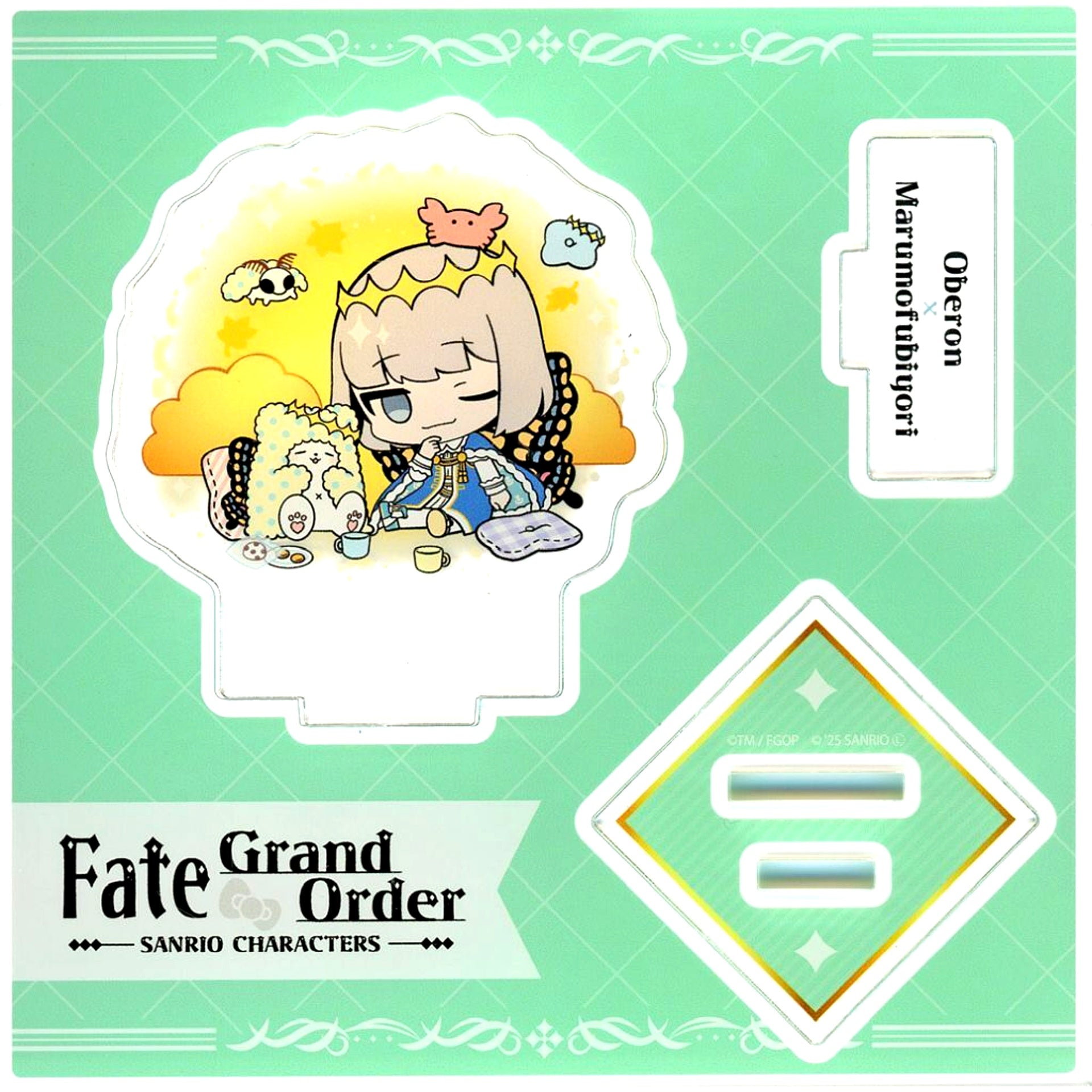 Pretender Oberon 27. x Marumofubiyori Acrylic Stand Plate Fate/Grand Order x Sanrio Characters [USED]