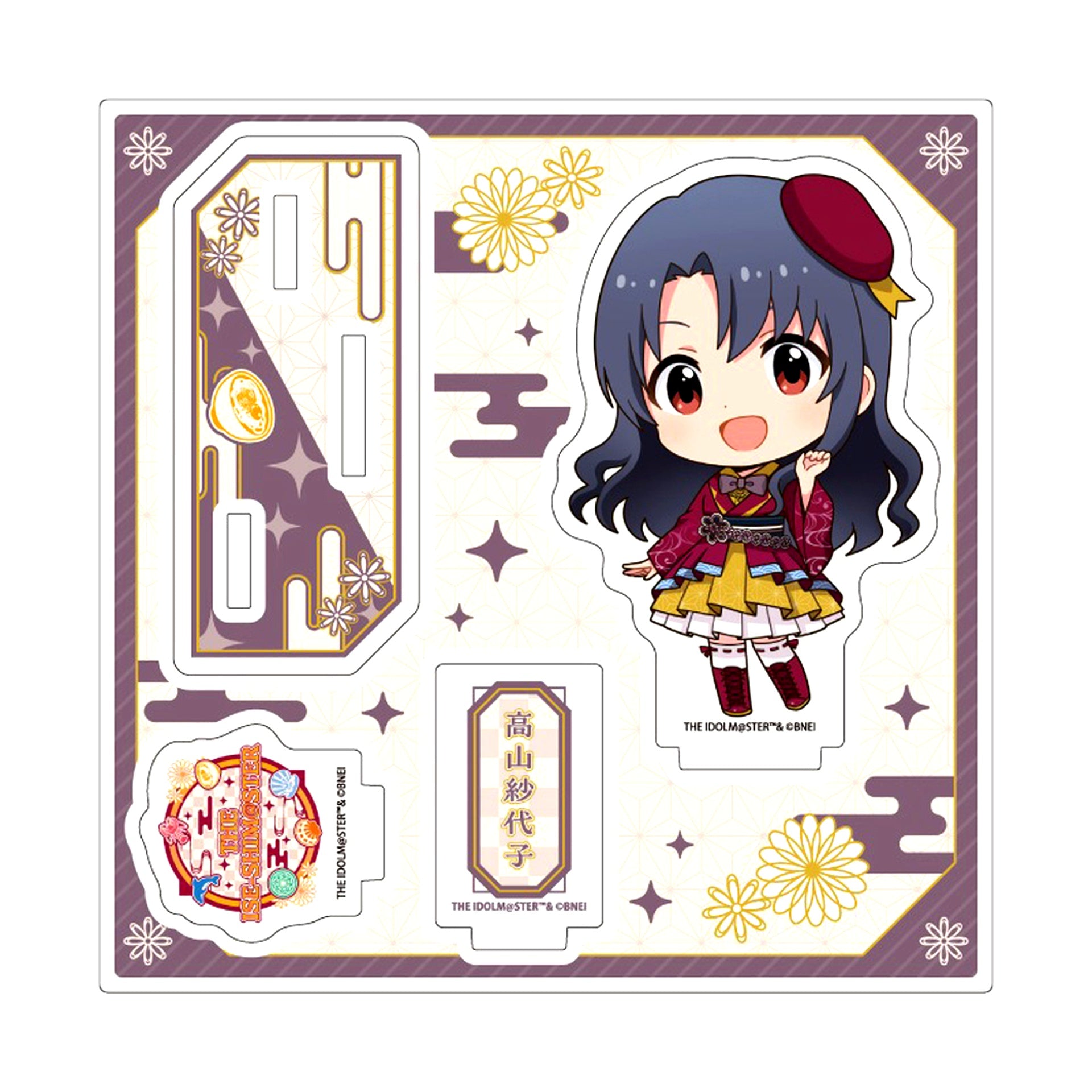 Sayoko Takayama The Idolmaster Series Mini Character Illustration Acrylic Stand Plate Ise Toba Shima wo Gurutto Meguru! The Ise-Shimaster [USED]