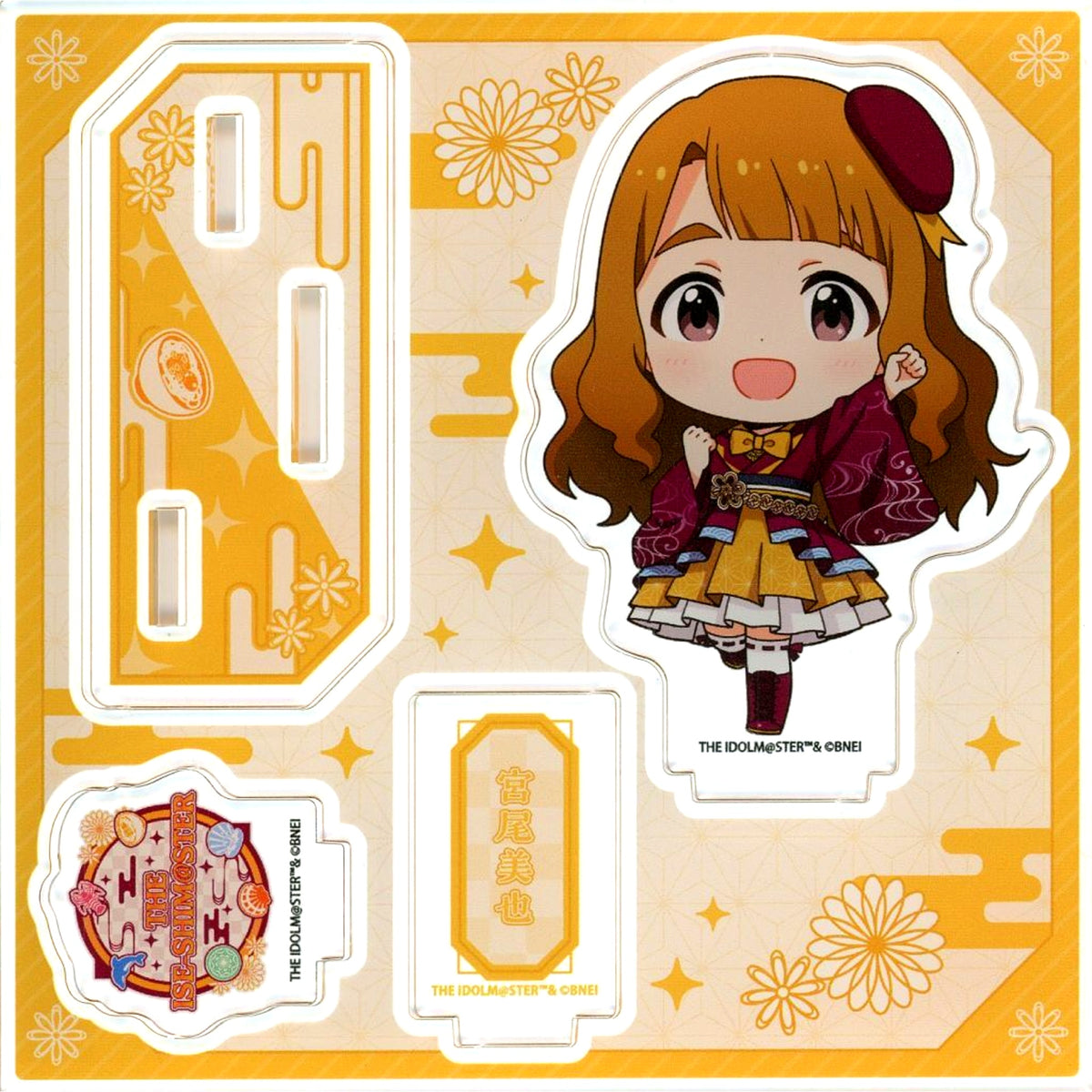 Miya Miyao The Idolmaster Series Mini Character Illustration Acrylic Stand Plate Ise Toba Shima wo Gurutto Meguru! The Ise-Shimaster [USED]