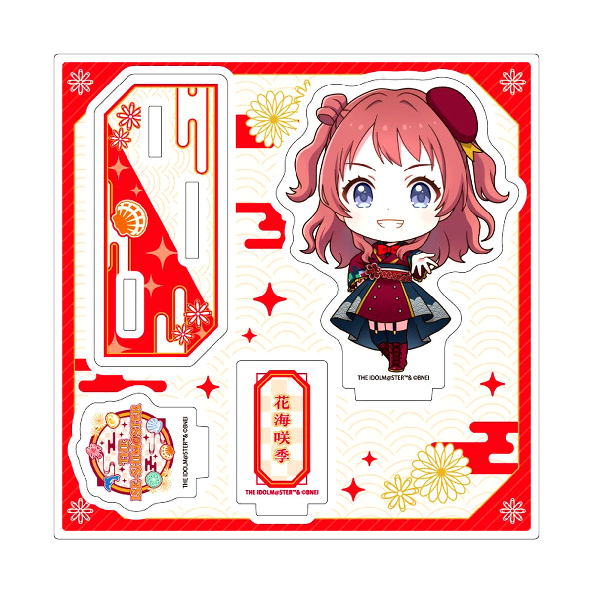 Saki Hanami The Idolmaster Series Mini Character Illustration Acrylic Stand Plate Ise Toba Shima wo Gurutto Meguru! The Ise-Shimaster [USED]