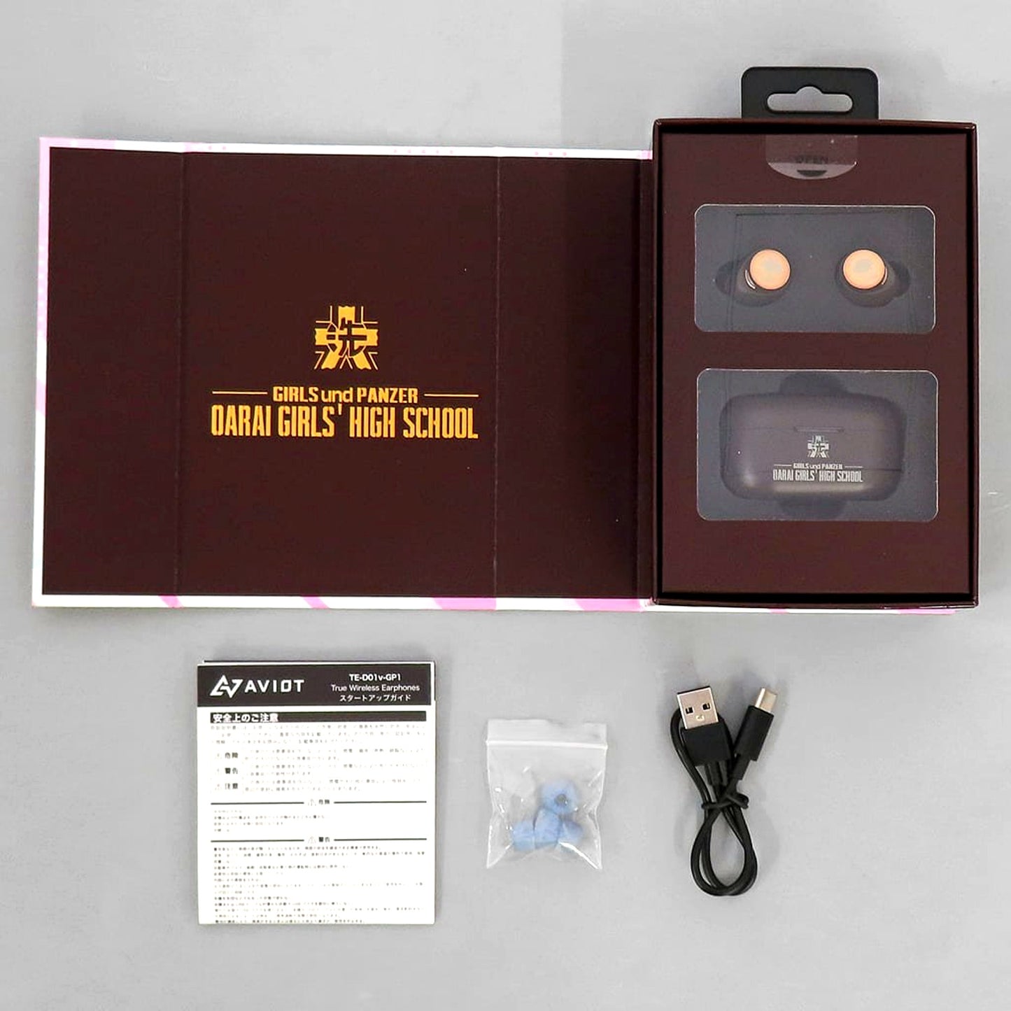 Girls und Panzer das Finale Anglerfish Model True Wireless Earphones x AVIOT [USED]