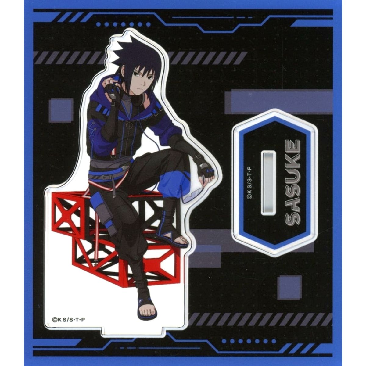 Sasuke Uchiha Cyber Style Acrylic Stand Naruto: Shippuden x RED TOKYO TOWER [USED]