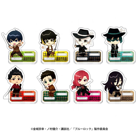 Set of 8 Blue Lock Animega x Sofmap Pre-sale Fair Three Musketeers Concept Trading Acrylic Stand [USED]