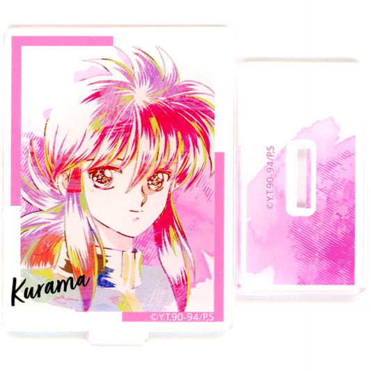 Kurama Ani-Art Acrylic Stand DRAW! DRAW! x Kujimate TV Anime Yu Yu Hakusho Illustration Fighting Back Ver. Online Kuji D-10 Prize [USED]
