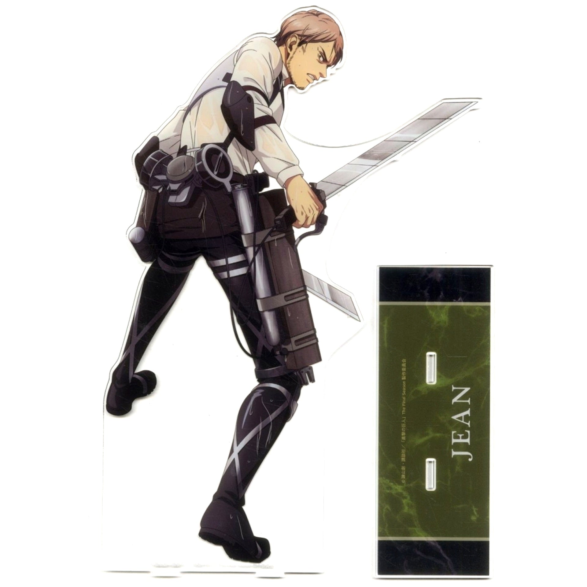Jean Kirstein Fighting Back Ver. A-2 Prize Super Huge Acrylic Stand Draw! Draw! x Kujimate Attack on Titan Online Kuji [USED]