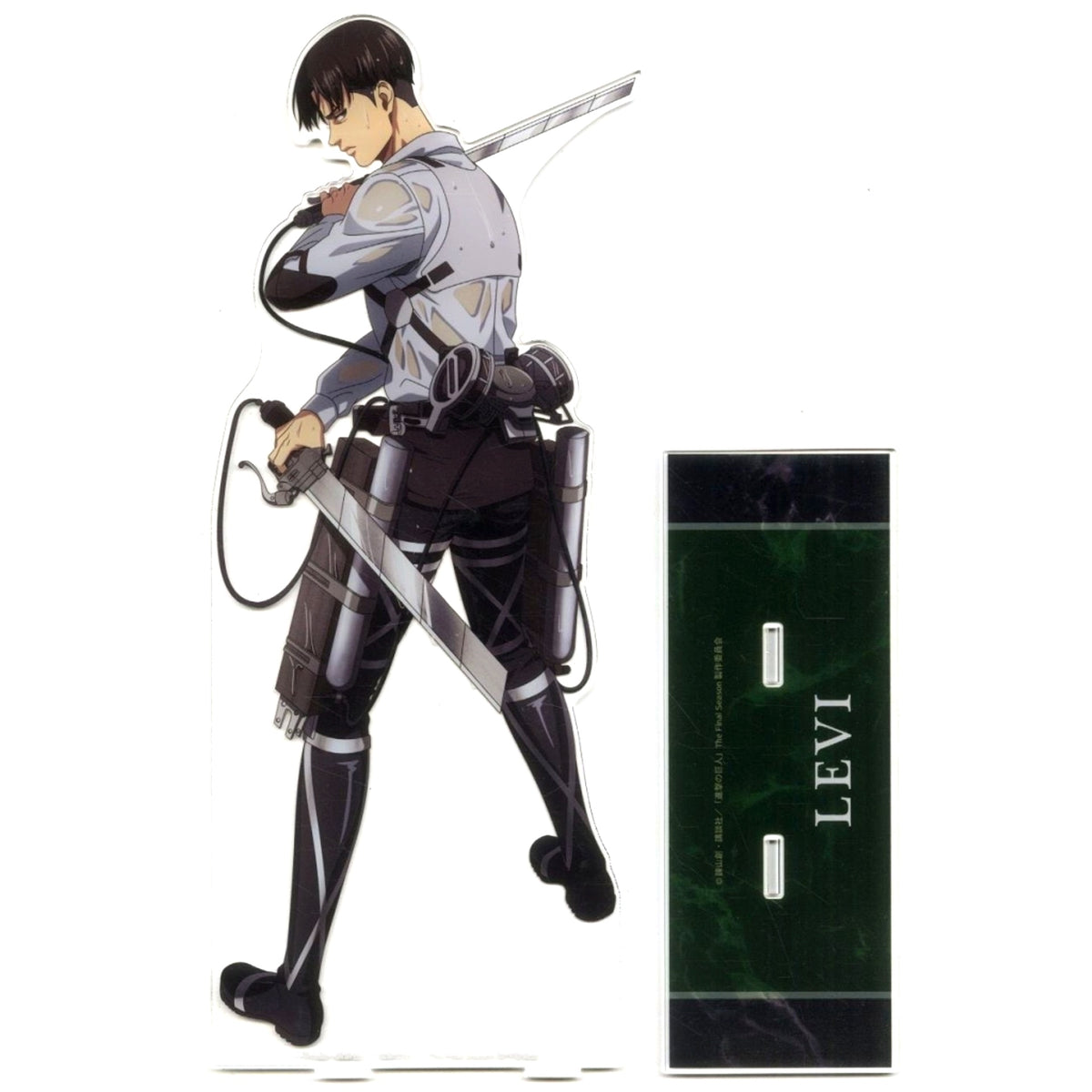 Levi Ackerman Fighting Back Ver. Oversized Acrylic Stand Draw!Draw! x Kujimate Attack on Titan A-4 Prize [USED]