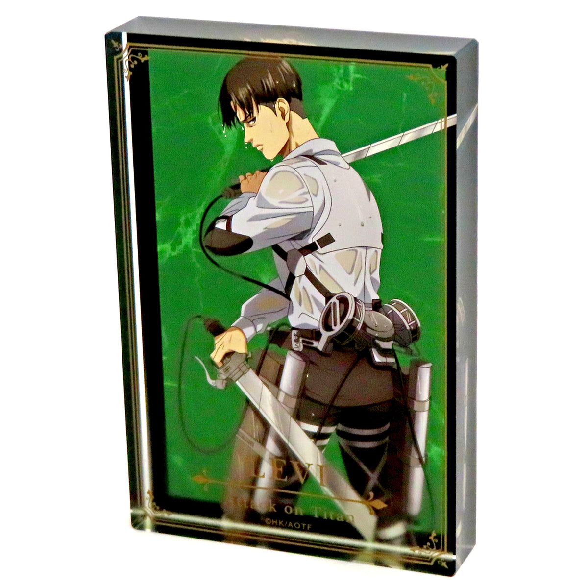 Levi Ackerman B-4 Attack on Titan DRAW! DRAW! x Kujimate Fighting Back Ver. Online Kuji Acrylic Block [USED]