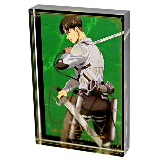 Levi Ackerman B-4 Attack on Titan DRAW! DRAW! x Kujimate Fighting Back Ver. Online Kuji Acrylic Block [USED]