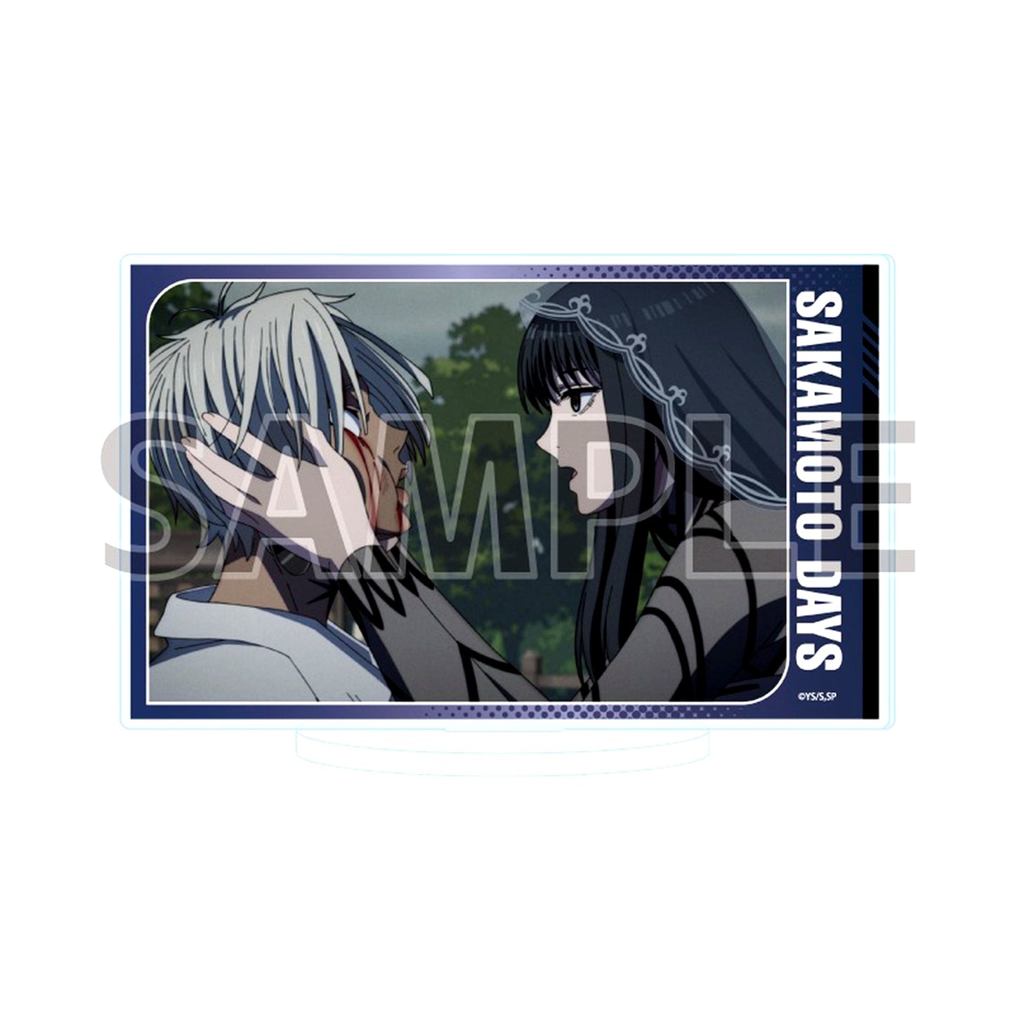 Osaragi and Dump 60. Sakamoto Days Scene Shot Illustration Acrylic Stand in eeo Store Ikebukuro Main Store [USED]