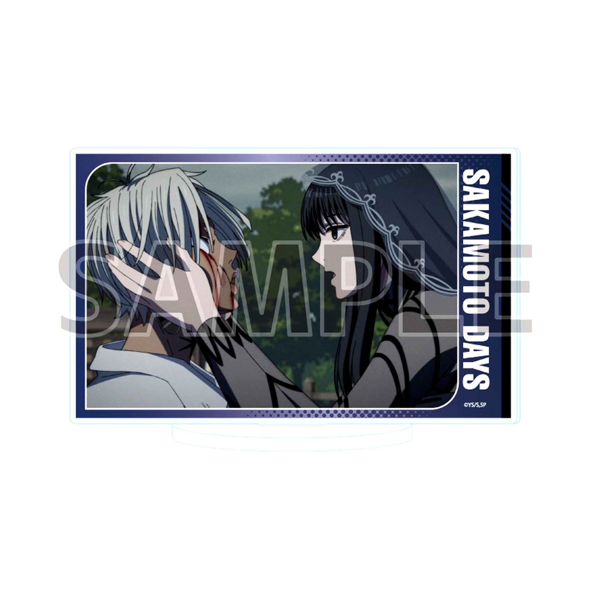 Osaragi and Dump 60. Sakamoto Days Scene Shot Illustration Acrylic Stand in eeo Store Ikebukuro Main Store [USED]