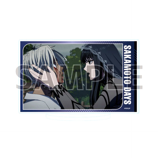 Osaragi and Dump 60. Sakamoto Days Scene Shot Illustration Acrylic Stand in eeo Store Ikebukuro Main Store [USED]