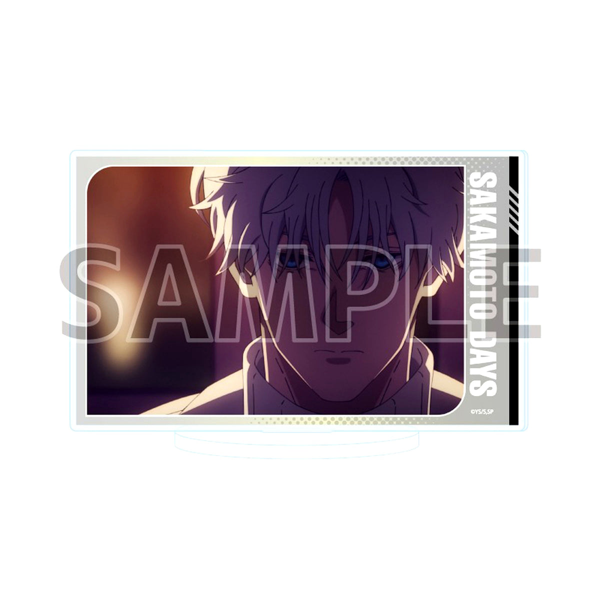 X Slur 62. Sakamoto Days Scene Shot Illustration Acrylic Stand in eeo Store Ikebukuro Main Store [USED]