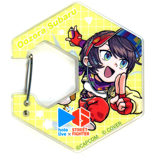 Oozora Subaru SD Virtual YouTuber Hololive x Street Fighter 6 x Capcom Cafe Part 2 Trading Acrylic Carabiner [USED]