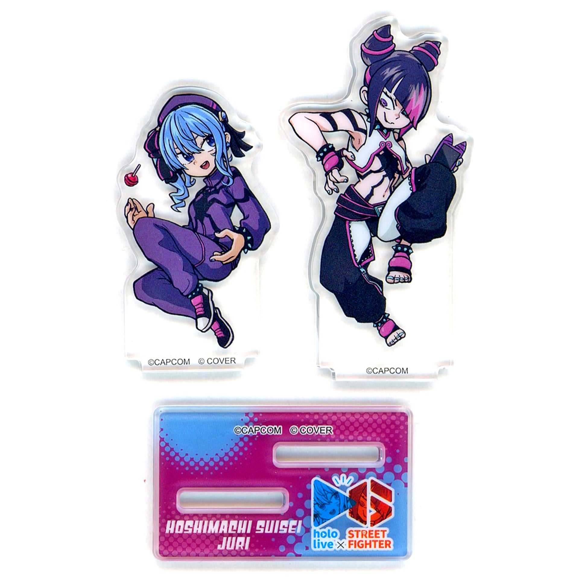 Hoshimachi Suisei Juri Acrylic Stand Street Fighter 6 Virtual YouTuber Hololive 2nd [USED]