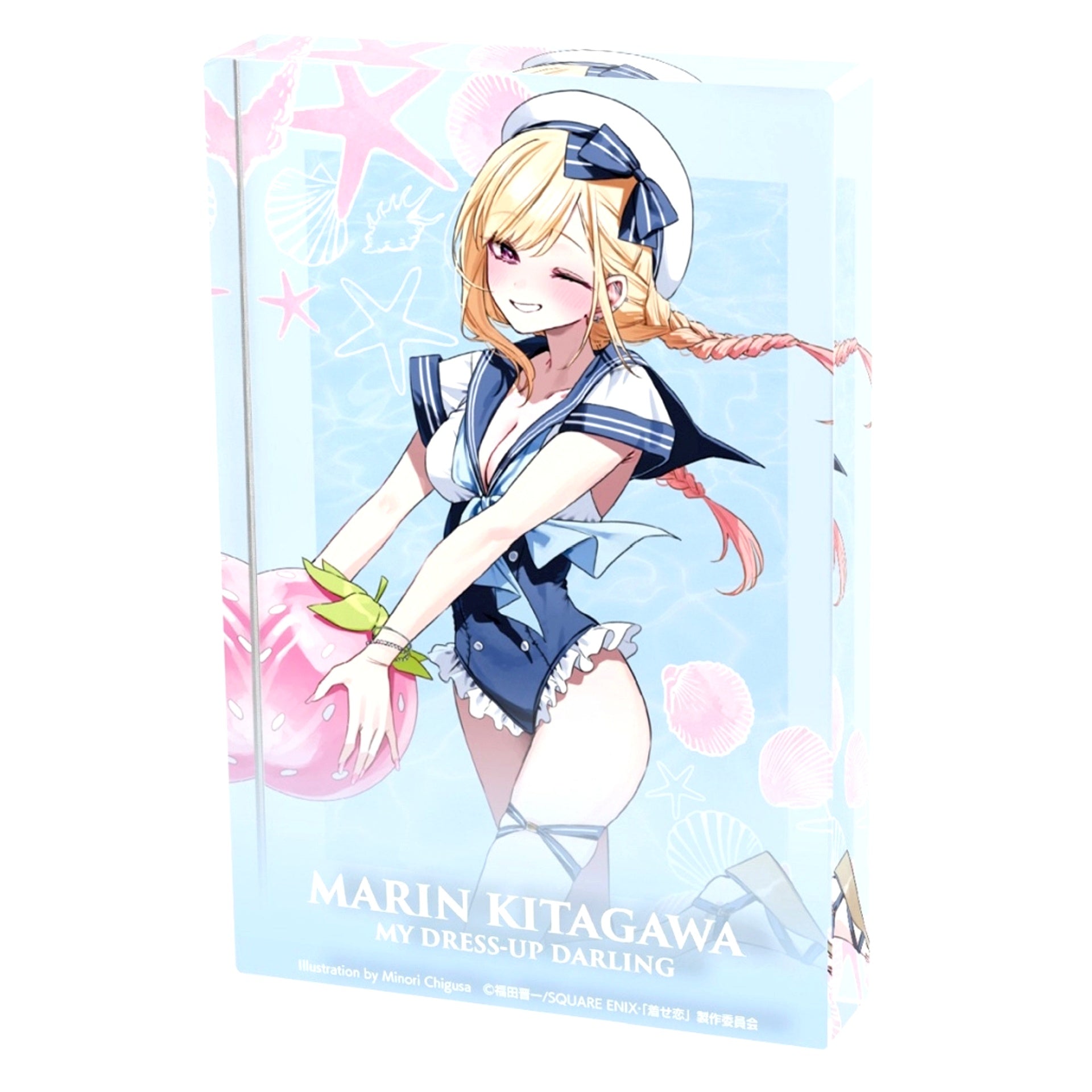 Marin Kitagawa Minori Chigusa Illustration Sailor Swimsuit Ver. My Dress-Up Darling Acrylic Block [USED]