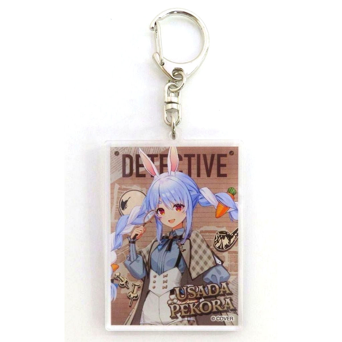 Usada Pekora hololive Virtual YouTuber Office Poster Style Acrylic Keychain Detectives and Phantom Thieves the Mystery [USED]