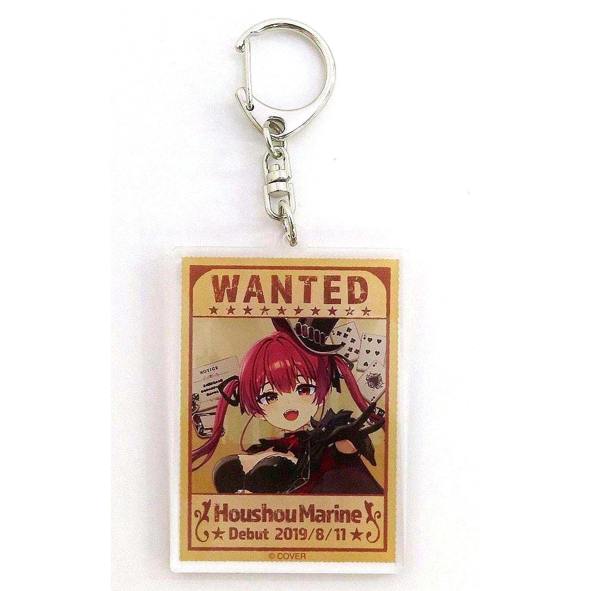 Houshou Marine Wanted Poster Style Acrylic Keychain Virtual YouTuber hololive Detective and Phantom Thief Mystery in the Museum [USED]