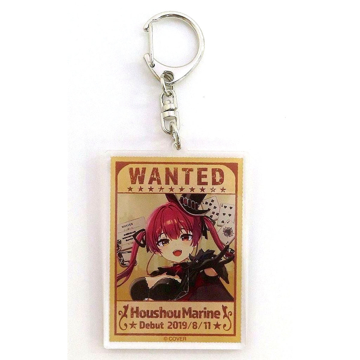Houshou Marine Wanted Poster Style Acrylic Keychain Virtual YouTuber hololive Detective and Phantom Thief Mystery in the Museum [USED]