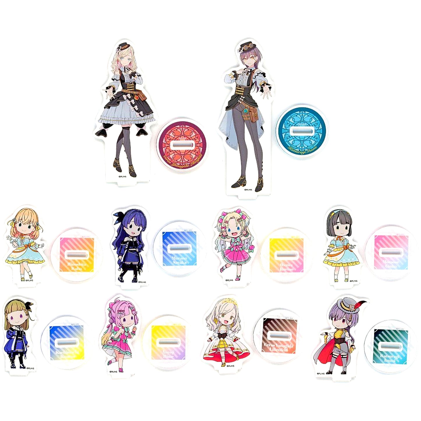 Set of 10 E Prize Acrylic Stand Sega Lucky Kuji Online Love Live! Hasunosora Girls High School Idol Club 105th Term Ver. [USED]