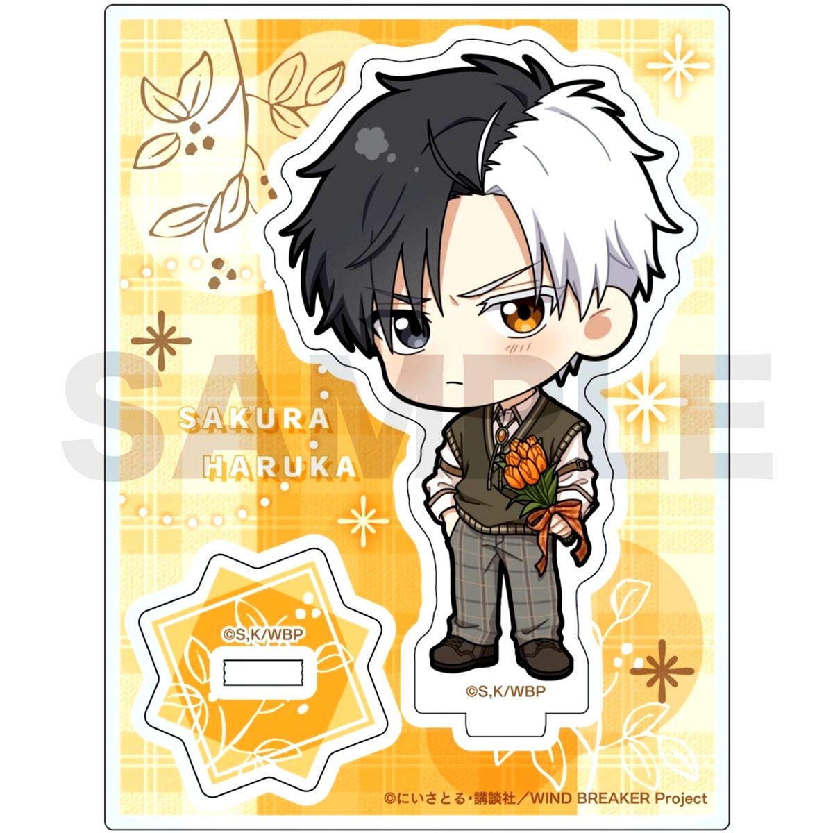Haruka Sakura Mini Character Acrylic Stand Wind Breaker [USED]