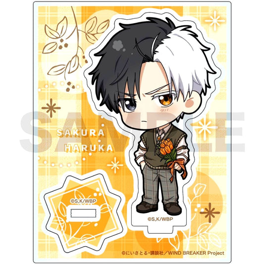 Haruka Sakura Mini Character Acrylic Stand Wind Breaker [USED]
