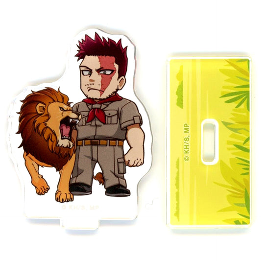 Endeavor TV Anime My Hero Academia x Tobu Zoo 2025 Trading Chibi Character Animal Interaction Ver. Acrylic Stand [USED]