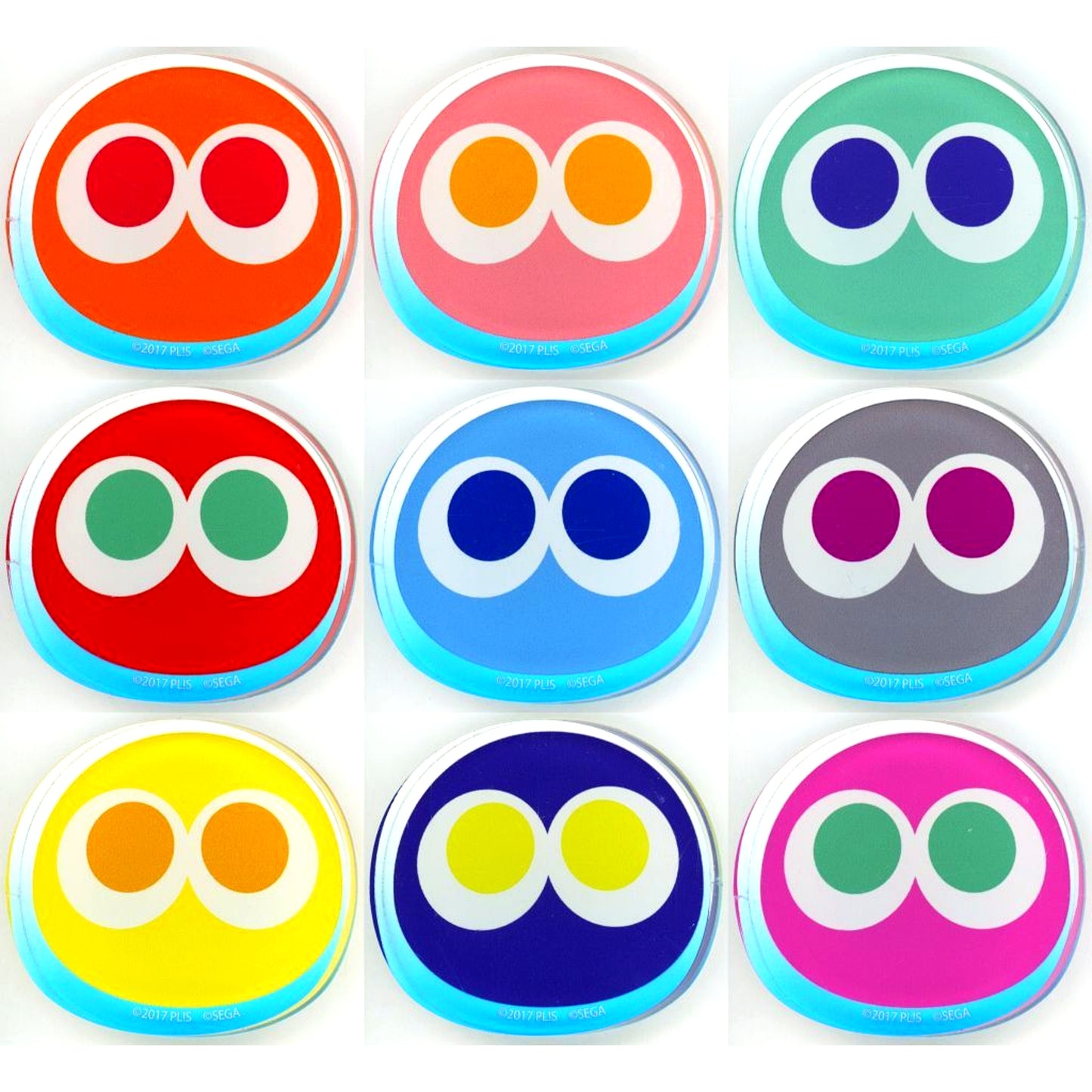 Set of 9 Love Live! Sunshine!! x Puyo Puyo Acrylic Block Kyoto International Manga Anime Fair 2025 KyoMAF Goods [USED]