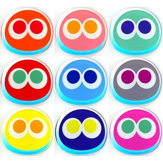 Set of 9 Love Live! Sunshine!! x Puyo Puyo Acrylic Block Kyoto International Manga Anime Fair 2025 KyoMAF Goods [USED]