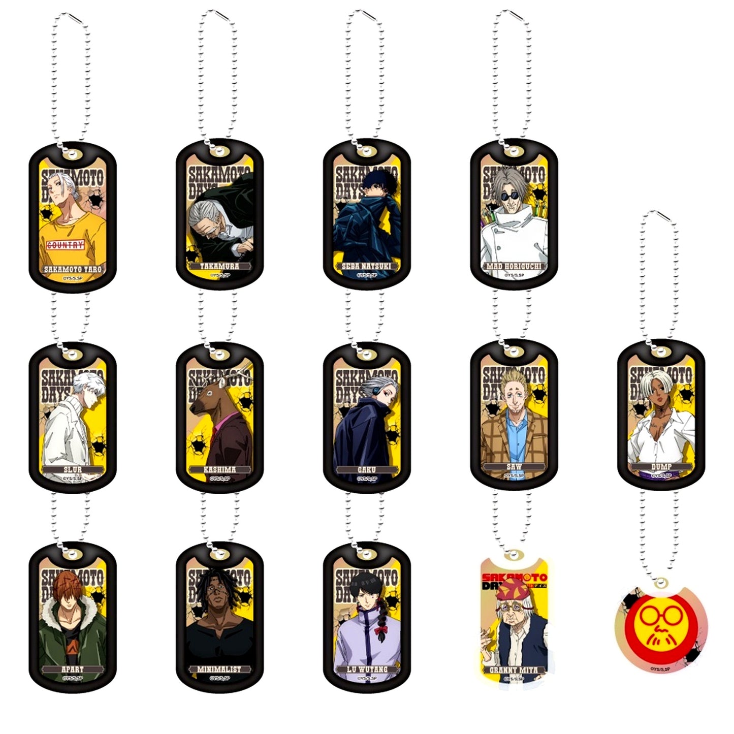 Set of 14 Group SAKAMOTO DAYS Acrylic Dog Tag Keychain Vol.2 [USED]
