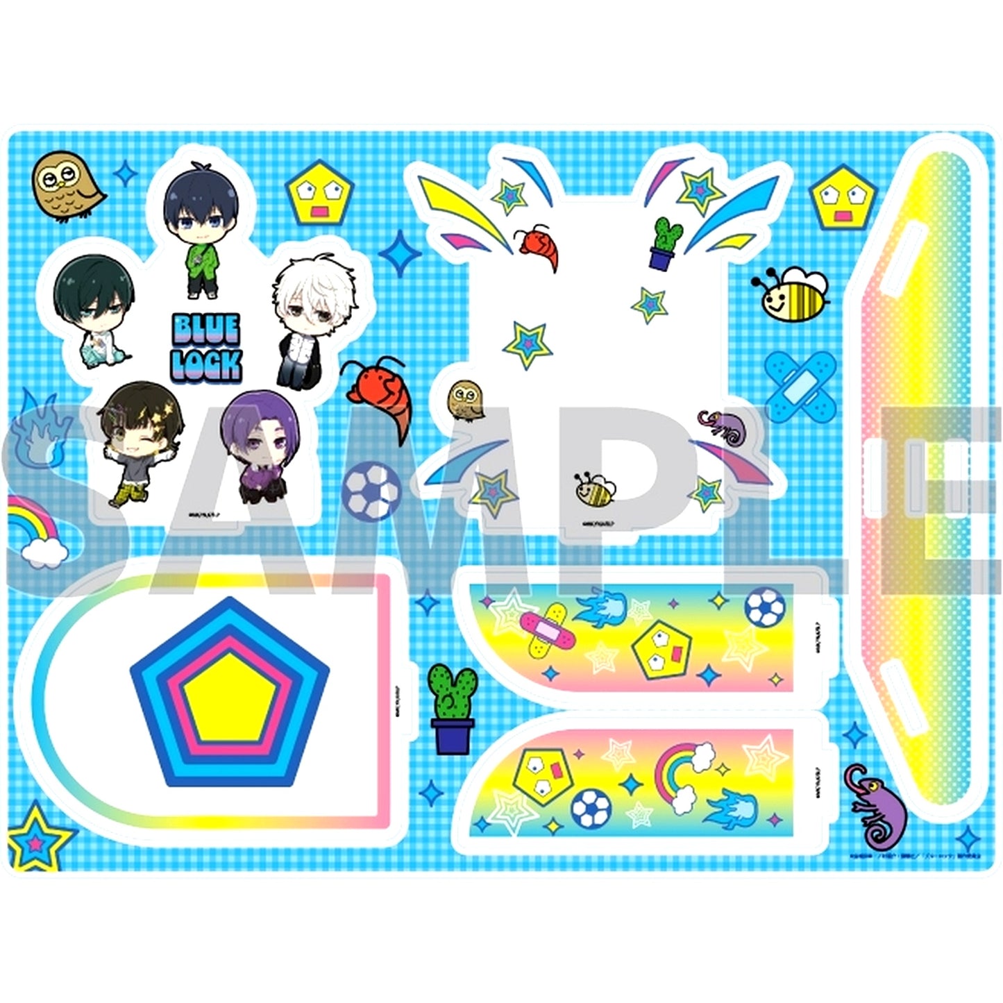 Group Design A 10. Decora Ver. Mini Character Illustration Acrylic Diorama TV Anime Blue Lock [USED]