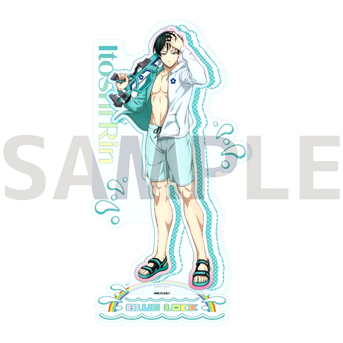 Rin Itoshi 32. Swimsuit Ver. Illustration Acrylic Stand TV Anime Blue Lock [USED]