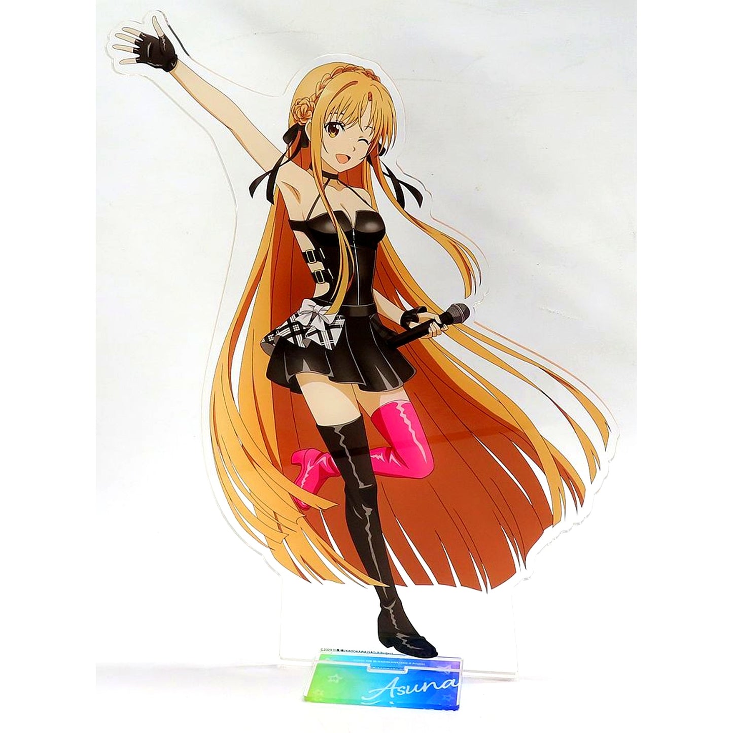 Asuna BIG Acrylic Stand Sword Art Online x Karaoke no Tetsujin KARATEZ On Stage [USED]