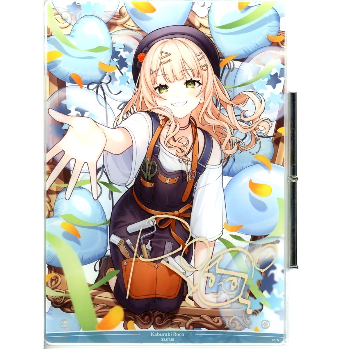 Kaburaki Roco B5 Acrylic Panel Foil Stamped Replica Autograph Bundle Bonus Virtual YouTuber Nijisanji Birthday 2025 [USED]