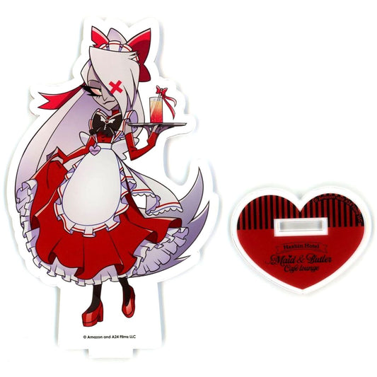Vaggie Hazbin Hotel x animatecafe Maid and Butler Cafe lounge Extra Large Acrylic Stand [USED]