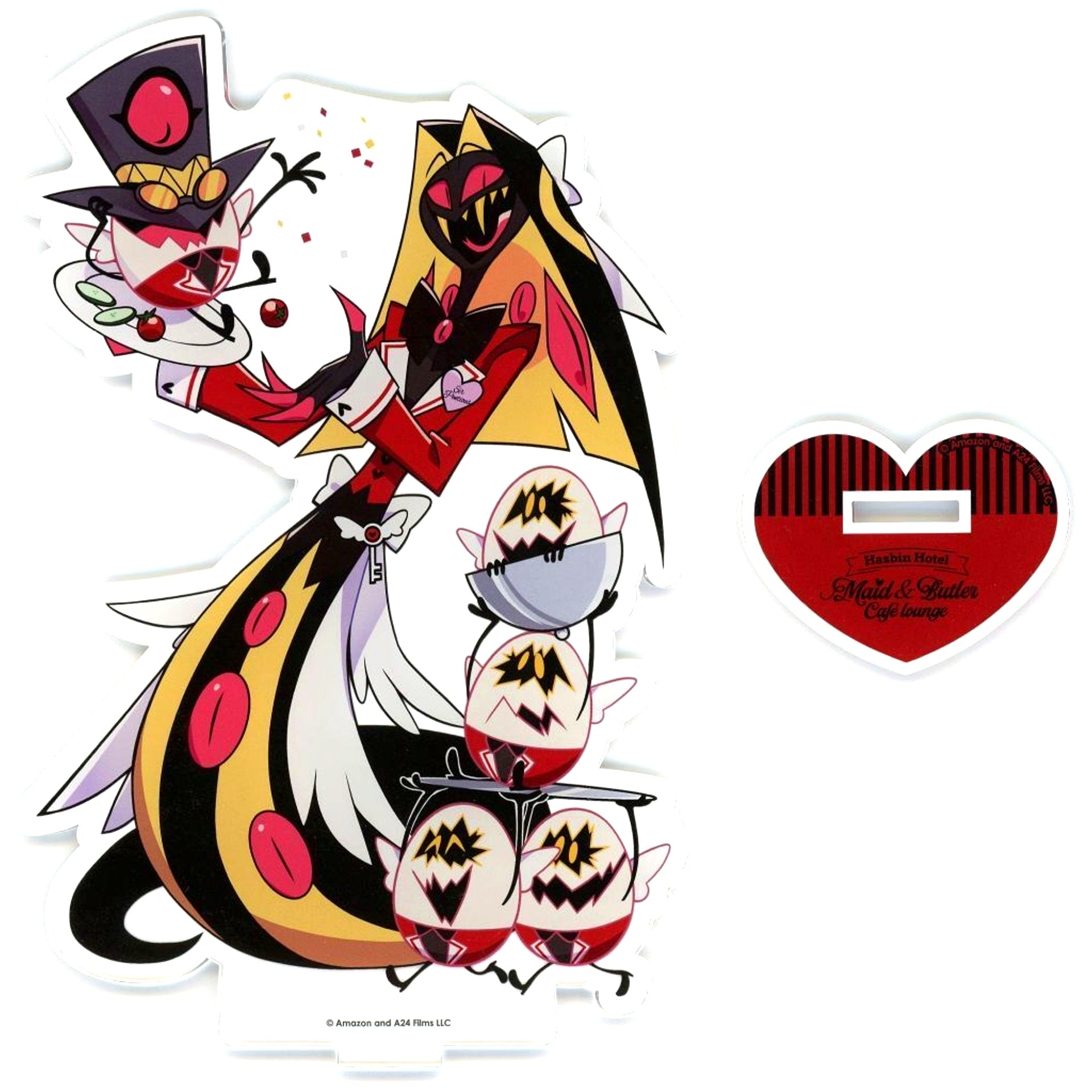 Sir Pentious Extra Large Acrylic Stand Hazbin Hotel x animatecafe Maid and Butler Cafe lounge [USED]