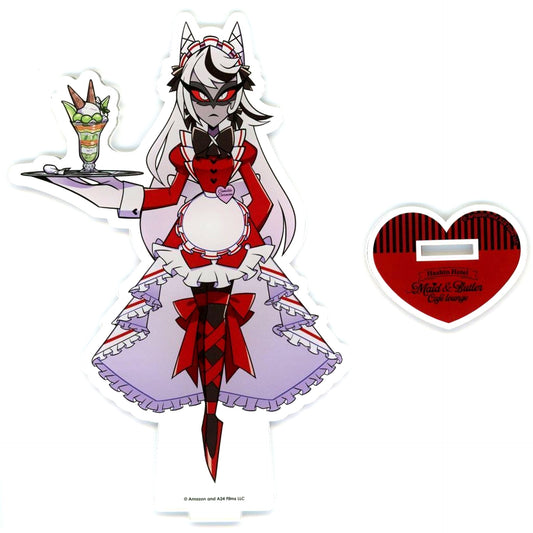 Carmilla Carmine Hazbin Hotel x animatecafe Maid and Butler Cafe lounge Extra Large Acrylic Stand [USED]