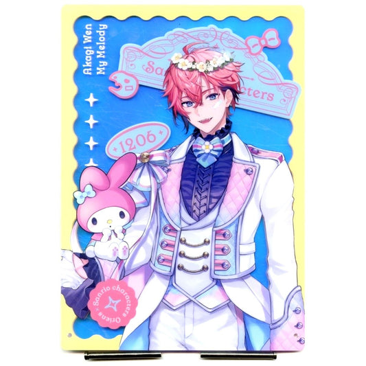 Akagi Wen x My Melody Aurora Acrylic Panel Virtual YouTuber Nijisanji Oriens x Sanrio Characters [USED]