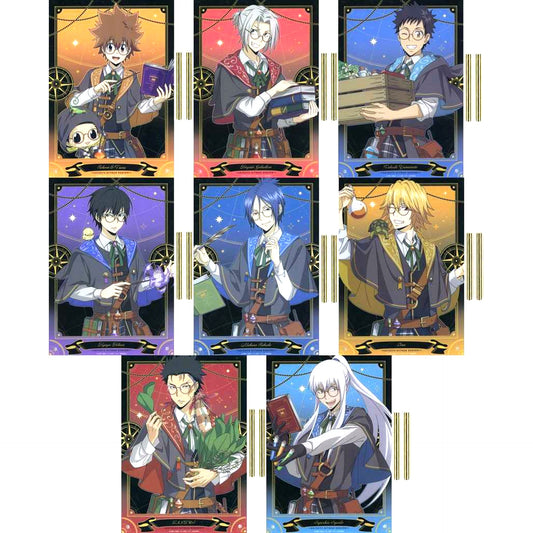 Set of 8 A Prize A4 Acrylic Panel Katekyo Hitman Reborn! Kamiani Kuji Academy Researcher [USED]